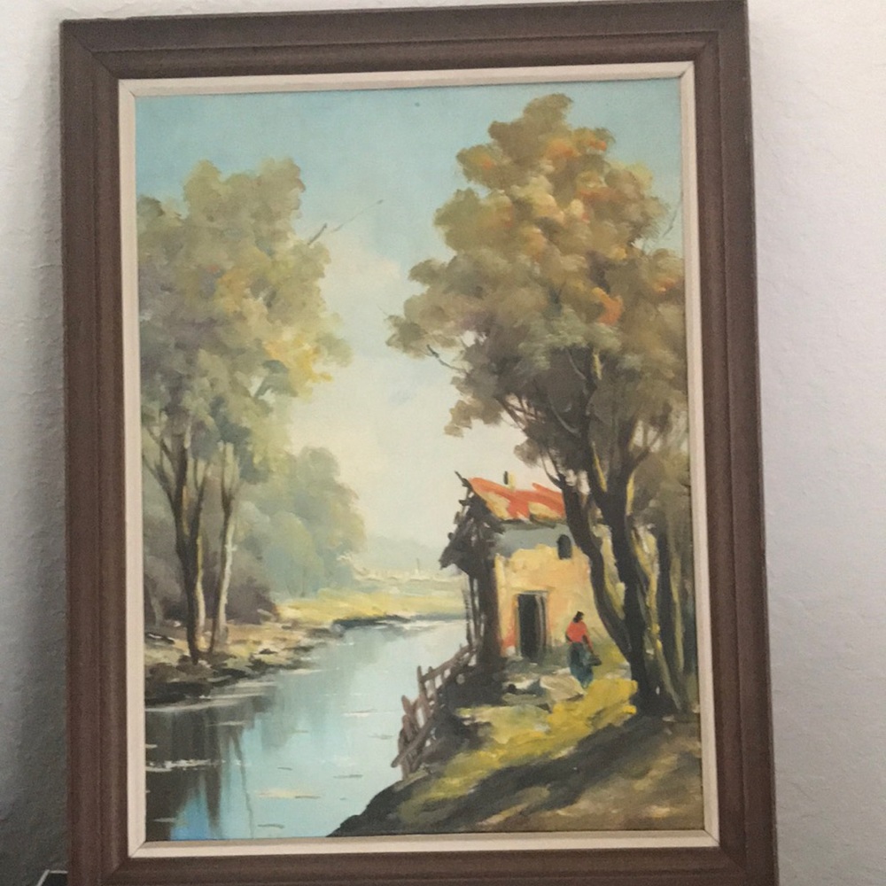 Original Antique Painting signed 1949 Cuba